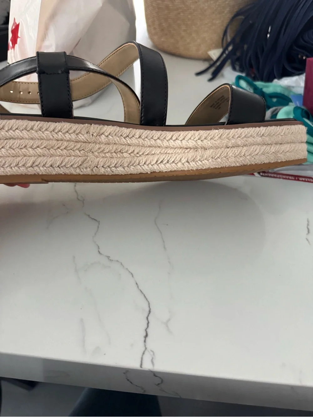 Michael Kors Women's Richie Logo Buckle Espadrille Platform Sandals NWOB Sz 10